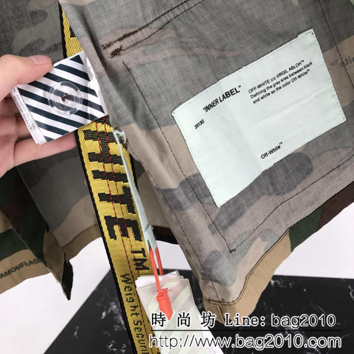 OFF WHITECAMOUFLAGE FIELD JACKET迷彩夾克外套 迷彩綠色長袖野戰夾克 ydi1072